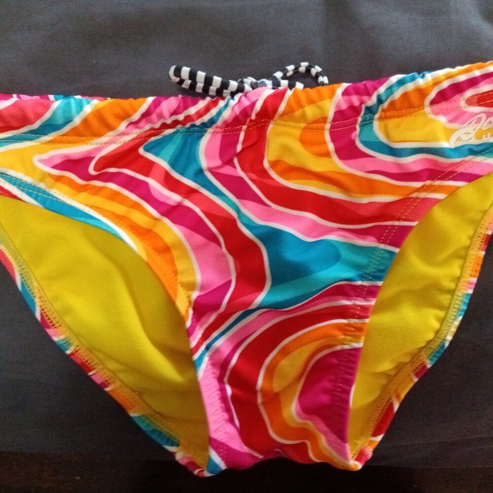 VINTAGE DOLPHIN "Uglies" WILD-COLORED SWIMBRIEF, SIZE "S" (30" Est'd) Pre-Owned